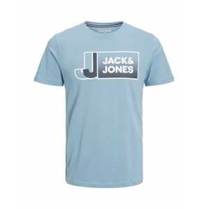 Jack & Jones Junior Tričko 'LOGAN'  šedá / světle zelená / bílá