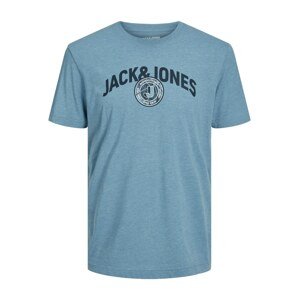 JACK & JONES Tričko 'OUNCE' námořnická modř / kouřově modrá / bílá