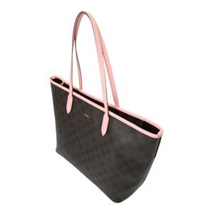 JOOP! Nákupní taška 'Lara' čokoládová / pastelově růžová / černá