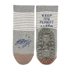 STERNTALER Ponožky  marine modrá / šedý melír / zelená / bílá