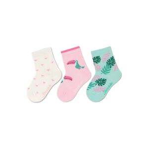 STERNTALER Ponožky  béžová / nefritová / světle fialová / starorůžová