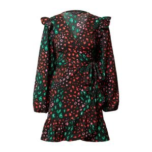 Dorothy Perkins Šaty smaragdová / světle růžová / červená / černá