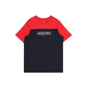 Jack & Jones Junior Tričko 'Dan' červená / černá / bílá