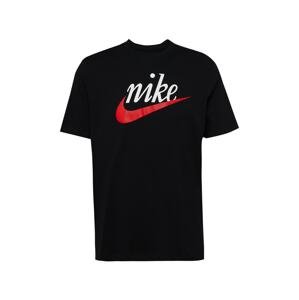 Nike Sportswear Tričko 'Futura 2' jasně červená / černá / bílá