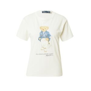 Polo Ralph Lauren Tričko 'Med Bear'  námořnická modř / světlemodrá / světle hnědá / přírodní bílá