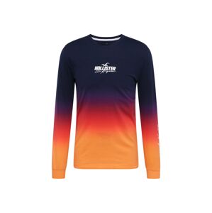 HOLLISTER Tričko marine modrá / oranžová / ohnivá červená / bílá