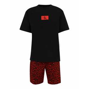 Calvin Klein Underwear Pyžamo krátké červená / černá