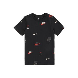 Nike Sportswear Tričko tmavě šedá / červená / černá / bílá