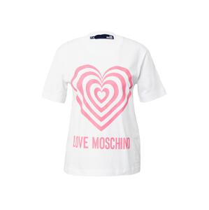 Love Moschino Tričko pink / bílá