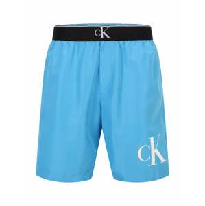 Calvin Klein Swimwear Plavecké šortky 'Monogram'  modrá / černá / bílá