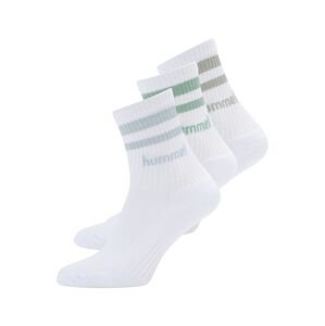 Hummel Sportovní ponožky světlemodrá / světle šedá / tmavě zelená / bílá