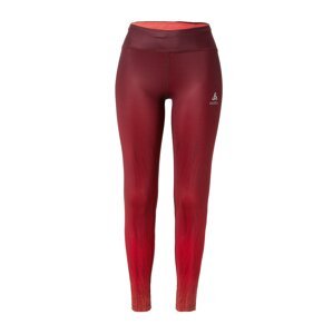 ODLO Sportovní kalhoty 'Zeroweight' červená / bordó / offwhite
