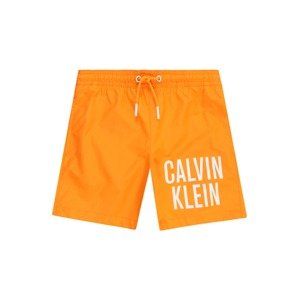 Calvin Klein Swimwear Plavecké šortky 'Intense Power' oranžová / bílá