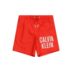 Calvin Klein Swimwear Plavecké šortky 'Intense Power' červená / bílá