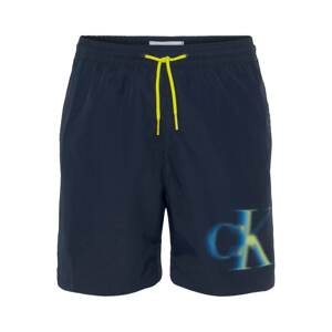 Calvin Klein Swimwear Plavecké šortky modrá / námořnická modř / žlutá