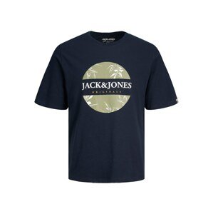 Jack & Jones Junior Tričko 'Crayon' námořnická modř / khaki / offwhite
