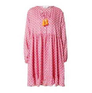 Zwillingsherz Šaty 'Jujetta' jasně oranžová / pink / světle růžová / bílá