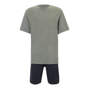 SCHIESSER Pyžamo krátké námořnická modř / khaki / bílá