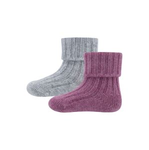 EWERS Ponožky  tmavě šedá / tmavě růžová