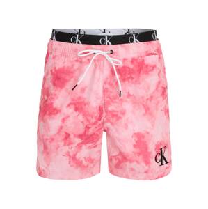 Calvin Klein Swimwear Plavecké šortky  pink / růžová / černá / bílá