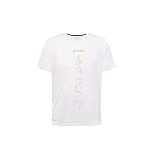 ADIDAS TERREX Funkční tričko 'Agravic' šedá / oranžová / bílá