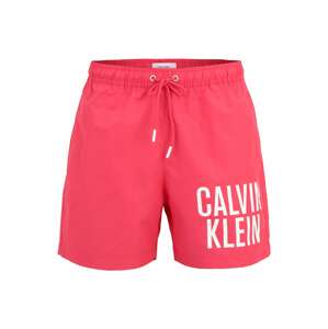 Calvin Klein Underwear Plavecké šortky pink / bílá