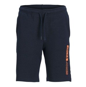 Jack & Jones Junior Kalhoty námořnická modř / oranžová