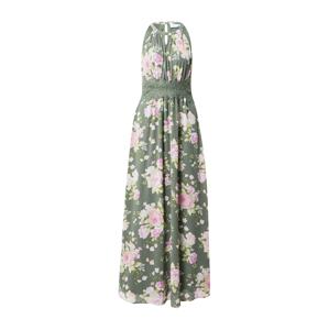 VILA Letní šaty 'Milina' khaki / pastelově zelená / růžová / bílá