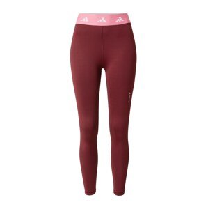 ADIDAS PERFORMANCE Sportovní kalhoty pink / červená / bílá