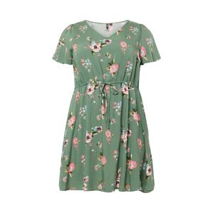 Vero Moda Curve Letní šaty 'Easy'  světlemodrá / zelená / tmavě zelená / růžová