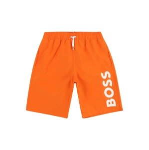BOSS Kidswear Plavecké šortky oranžová / bílá