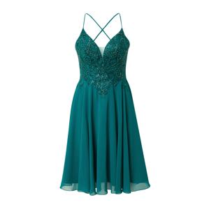 LUXUAR Koktejlové šaty smaragdová