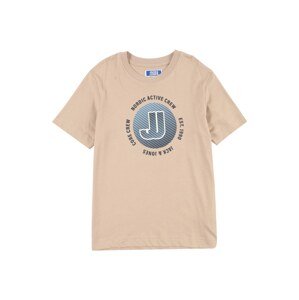 Jack & Jones Junior Tričko světle béžová / kouřově modrá / černá / bílá