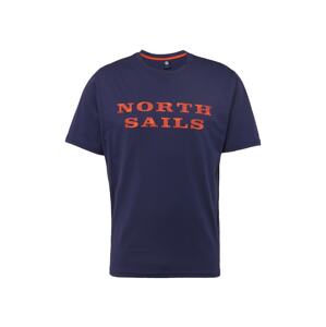 North Sails Tričko tmavě modrá / oranžová