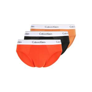 Calvin Klein Underwear Slipy  oranžová / tmavě oranžová / černá / bílá
