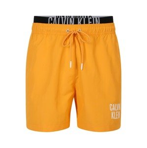 Calvin Klein Swimwear Plavecké šortky šedá / oranžová / černá / bílá
