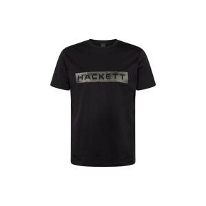 Hackett London Tričko tmavě šedá / černá