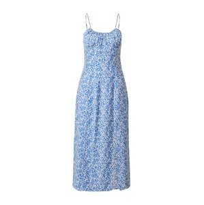 EDITED Letní šaty 'Maleen' modrá / bílá