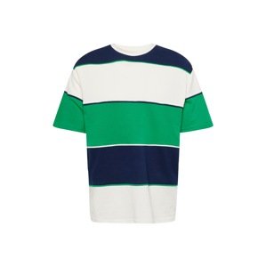 Redefined Rebel Tričko 'Watson' námořnická modř / trávově zelená / bílá