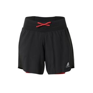ODLO Sportovní kalhoty 'X-Alp' jasně červená / černá / bílá