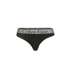 Calvin Klein Underwear Tanga 'THONG'  šedá / černá