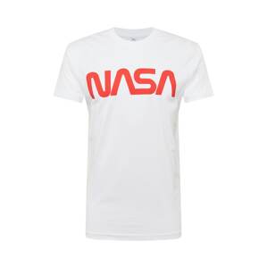 Mister Tee Tričko 'NASA Worm'  jasně oranžová / bílá
