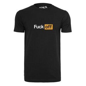 Mister Tee T-Shirt 'FUCK OFF'  černá / bílá / oranžová