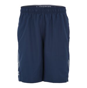 UNDER ARMOUR Sportovní kalhoty 'Woven Graphic' tmavě modrá / bílá