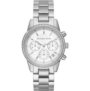 Michael Kors Analogové hodinky 'MK6428'  stříbrná / bílá