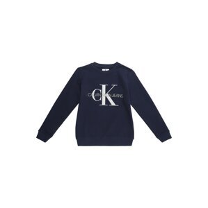 Calvin Klein Jeans Mikina tmavě modrá / šedá / bílá