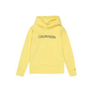 Calvin Klein Jeans Hoodie 'INSTITUTIONAL LOGO'  žlutá / černá