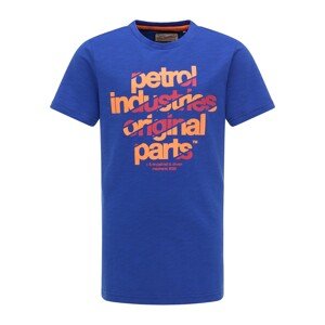 Petrol Industries Tričko  červená / modrá / oranžová