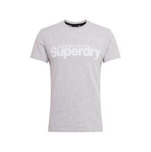 Superdry Tričko  bílá / světle šedá