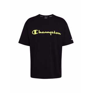 Champion Authentic Athletic Apparel Tričko 'CREWNECK T-SHIRT'  žlutá / černá